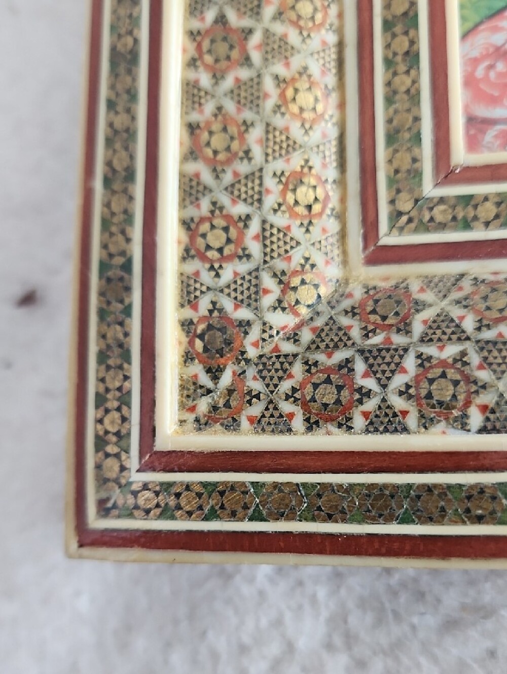 Persian Post Card In Hamdmade Persian Antique Frame .gorgous! - Picture 3 of 5
